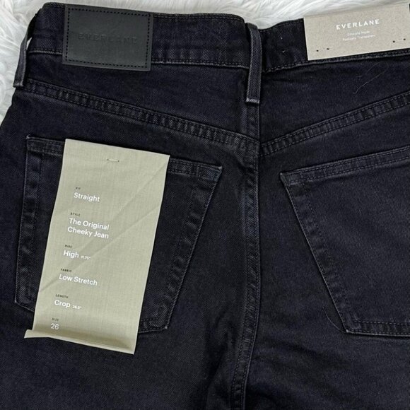 Everlane Women's NWT Black The Original Cheeky‎ Minimalist Jean W26 Crop/L26.5 - Picture 5 of 11